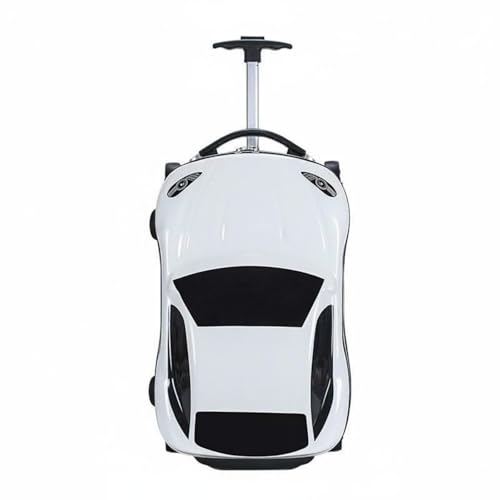 Valise pour enfants blanche trolley léger à rangement spacieux 3D