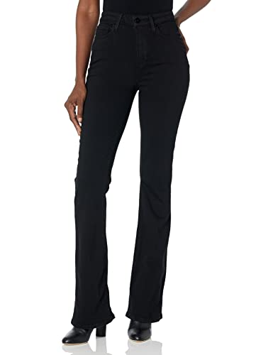 PAIGE Women's Iconic Flaunt High Rise Flare in Black Shadow