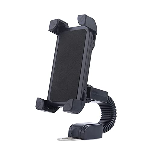 SUNSEATON Soporte de Móvil para Motocicleta, Soporte para Teléfono 360 ° Giratorio, Soporte para Moviles Inteligentes de Maximo 6.3 Pulgadas para Teléfono Móvil Universal