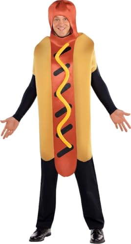 amscan 844273 Désguisements Hot-Dog Pour Hommes Adultes Taille Standard, Marron