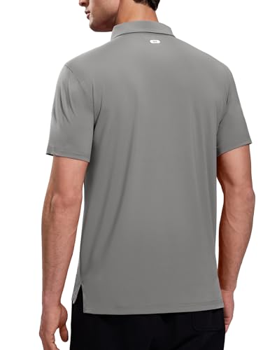 Image of MIER Polo Shirts for Men Short Sleeve Dry Fit Performance Golf Tennis Active Collared Shirts, UPF 50+ Sun Protection