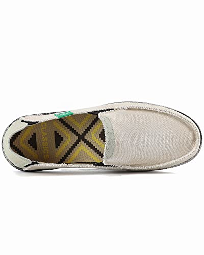 Image of VILOCY Mens Slip on Deck Shoes Casual Canvas Loafers Beach Boat Shoes Zero Drop Vintage Flat