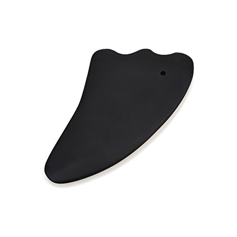 Romonacr IASTM Horn Shape Guasha Tools Facial Scraping Massage Tool Stone Gua Sha Board Natural Bian for SPA Massage Therapy on Face, Back, Neck,Shoulder Cover