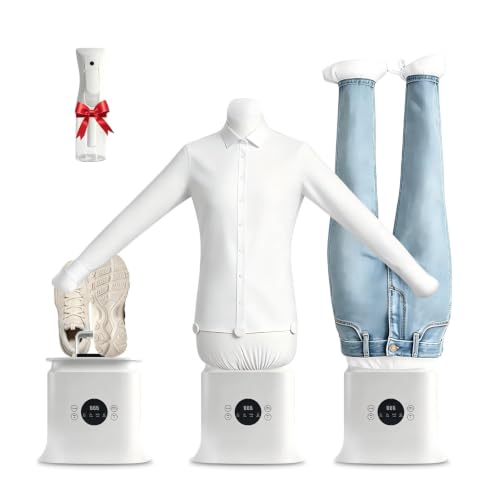 Automatic Ironing Machine for Clothes, Hands-Free Hot Air Wrinkle Remover and Portable Garment Dryer...