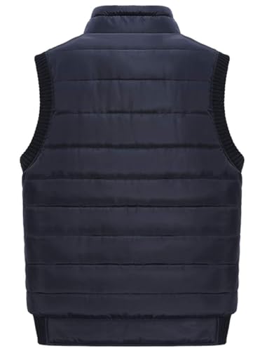 Image of VtuAOL Men's Outerwear Vest for Men Winter Puffer Vests Fleece Lined Outdoor Warm Sleeveless Jackets