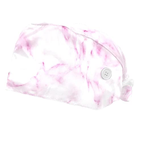 Chapeaux bouffants texture marbre lot de 2 avec bandeau de protection pour femmes et hommes