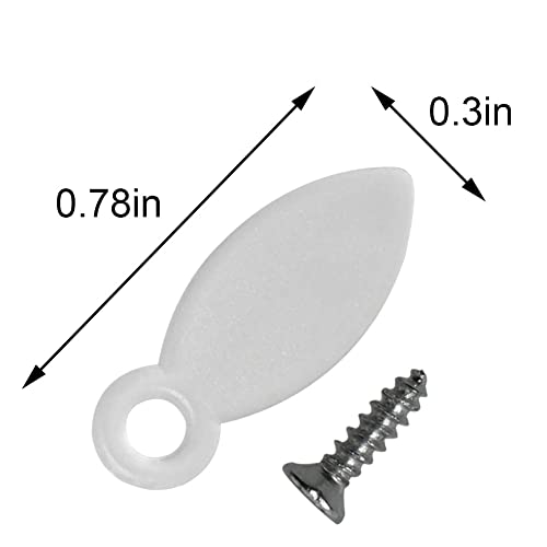 Image of MEETOOT 50pcs Photo Frame Back Plate Buckle 19x8mm Large Size Transparent Plastic Tablet with 3 /4 Screws for Hanging Pictures, Photos and Posters