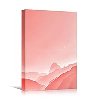 Canvas Wall Art Pink Horizons Coastal Multicolor Photography Relax/Calm Romantics Sunset - 12x18 inches