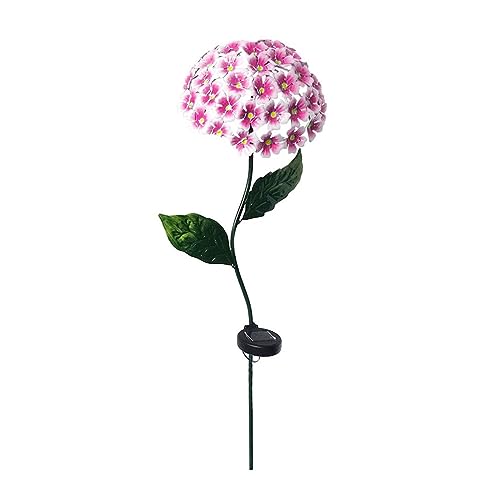 SELVFZ Lampes solaires LED de paysage pour cour, jardin, terrasse, hortensia, fleur décorative de jardin, lampe décorative à LED