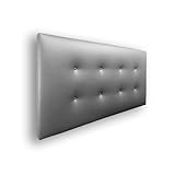 Silcar Home - Cabecero de Cama Carlo 135 Plateado - Estructura de Madera, 135 cm