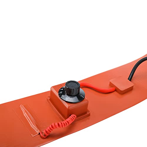 Norjin 55 Gallon Metal Drum Heater, 5 X 68.5In Drum Pail Heater Silicone Heater Pad  With Temperature Controller 120V 1200 Watt   #TOP5