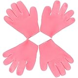 TOGEVAL 2 paia Guanti Idratanti Mani Notte in Silicone per Secca e Rugosa Comfort Anti-scivolo Riparazione e Riduzione Rughe per Uso Notturno