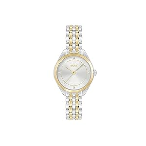 BOSS Reloj Analógico de Cuarzo para Mujer, Colección MAE con Correa en Acero Inoxidable