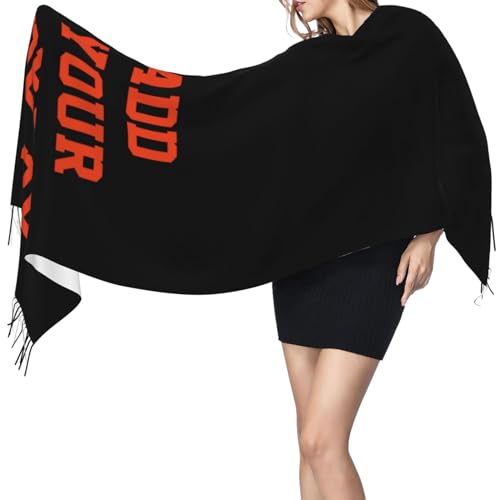 Custom Cashmere Scarf Personalized Long Warm Scarfs For Women With Your Text/Picture/Logo Custom Shawl For Christmas Gifts3