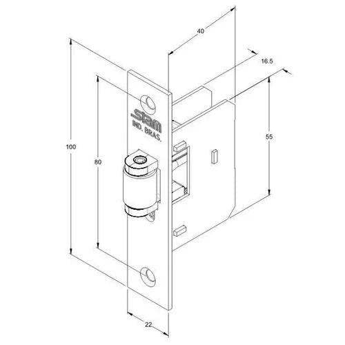 STAM FECHO T. ROLETE AUXILIAR CROMADO
