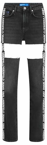 Karl Lagerfeld Jeans Femme High Rise Straight Cut Out pantalon denim droit taille haute