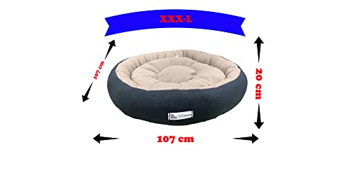 Image of Premium XXXL Size Dog Bed for Medium Dogs and Puppies Anti Skid Bottom Washable Orthopedic Big Dog /cat Beds Cream /Black, Polyester