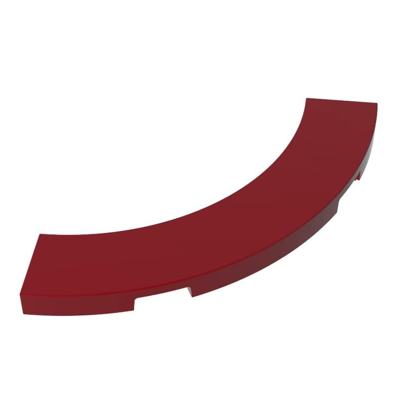 27507 Circular Plate Tile 4x4 Curved, Macaroni 50 Pieces GDS-1276 Compatible with Lego Building Blocks Color:Dark Red — image 1