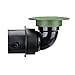 NDS 430 Pop-Up Drainage Emitter with Elbow and Adapter for 3 in. & 4 in. Drain Pipes, works with drainage systems including catch basins, Green Plastic