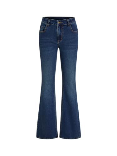 CIDER Jeans for Women Trendy Flare Jeans Denim Low Waist High Stretch Flared Trousers Slim Fit Pocket