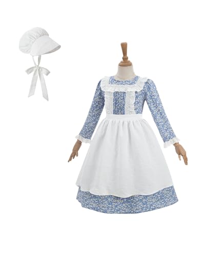 Disfraz Colonial Niñas Laura Ingalls Wilder con Delantal miniatura 3