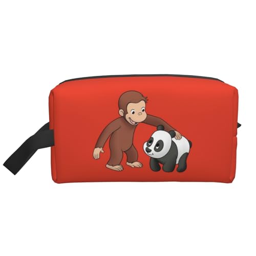 トイレタリーポーチ おさるのジョージ かわいい 漫画 コスメポーチ 大容量 ?量 洗面ポーチ 人気 アニメ 化粧ポーチ 男女兼用 おしゃれ 旅行 プレゼント