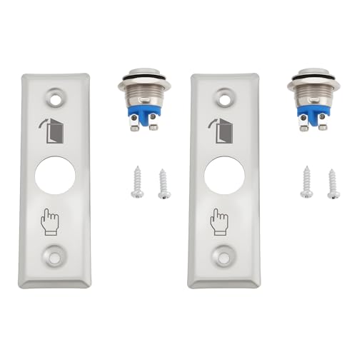 VGOL 2 interruptores de control de acceso de puerta de acero inoxidable de 3 A/36 V CC para marco de puerta estrecho de 28 mm de ancho, 91 x 28 mm