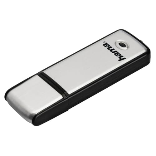 Hama Fancy USB 2.0 Flash Drive, 16 GB, 10 MB/s, Black/Silver