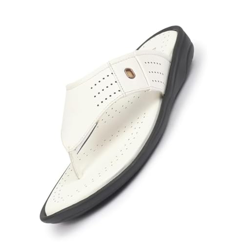 Image of FAUSTO Men's Open Toe Flip-Flop Slippers With Memory Cushion|Outdoor Slipper For Men