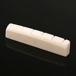 Musiclily Pro 44mm LP-stijl Gitaar Bone Nut Been Topkam Platte Bodem voor USA Les Paul Epiphone Les Paul Elektrische Gitaar 44,07×4,98×9,30mm (2 Stuks)