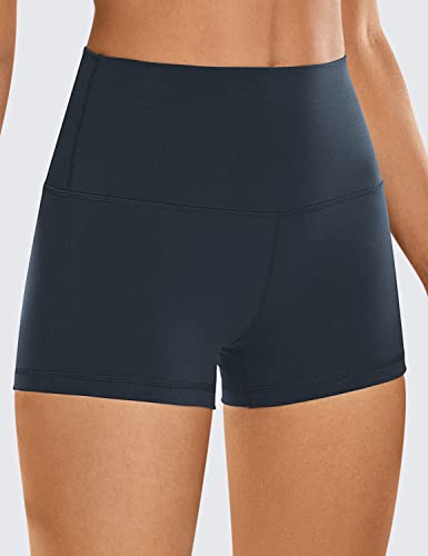 Crz Yoga Womens Butterluxe Biker Shorts 2.5 Inches - High Waisted Yoga Workout Running Volleyball Spandex Booty Shorts True Navy Medium #TOP1