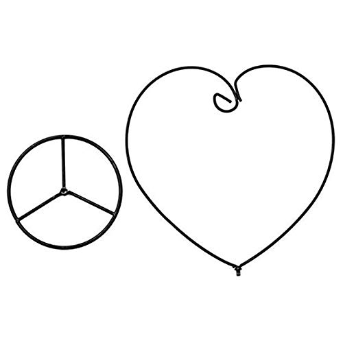 Archi 2 Pack Heart-Shaped Ornament Display Stand Iron Pothook Stand For Hanging Glass Terrarium (Heart) #TOP5