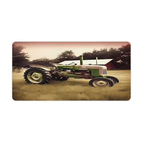 Old Tractor Foto Farm Desk Pad Impermeable Antideslizante