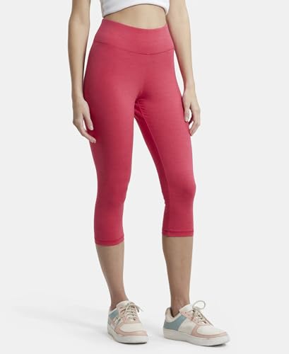 Image of Jockey Women's Slim Fit Capri (1391 Ruby Marl XL)