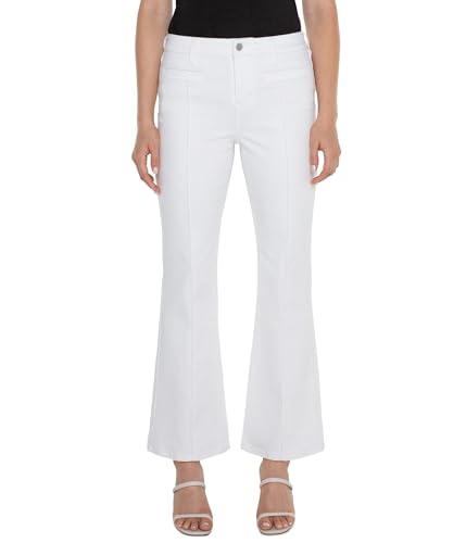 Liverpool Women's Lucy Bootcut Mid-Rise Stretch Denim Jean with Welt Pocket and Pintuck Details 32