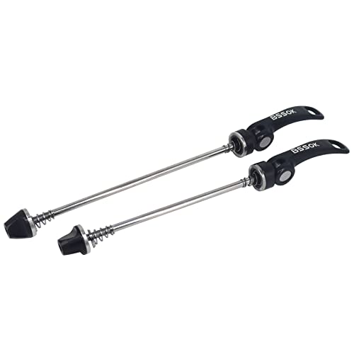 BSSOK Fahrrad Schnellspanner, Fahrradnaben-Set achsen,Fahrrad Hinterachse für MTB Mountainbike Rennrad(Schwarz) Cover