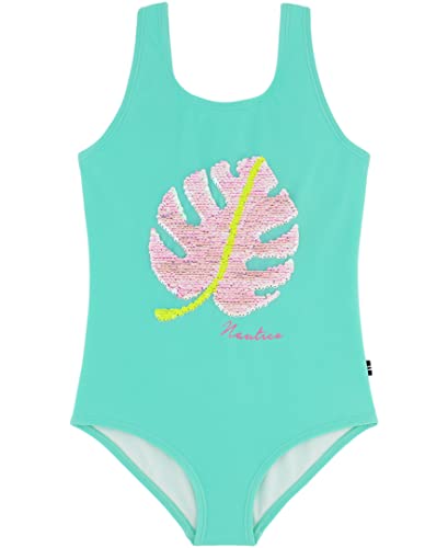 Image of Nautica Girls One-Piece Swimsuit with UPF 50+ Sun Protection, Quick Drying Bathing Suit