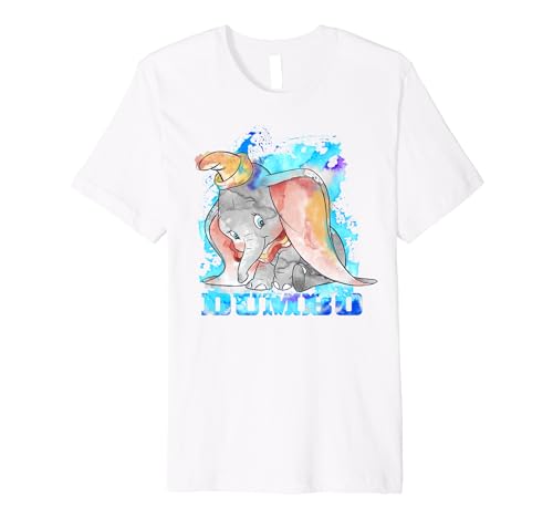 T-shirt Dumbo Disney avec portrait aquarelle premium pour adulte