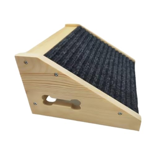 ペットスロープ スライド式 ペットステップ 軽量木製 犬用スロープ ベッド トラック ソファ用はしご坂状 段差がない 安定 滑り止め 省スペース 子犬 老犬 ペット介護用 足腰の負担を軽減 ウッドペットランプ/はしご階段(B) (B)