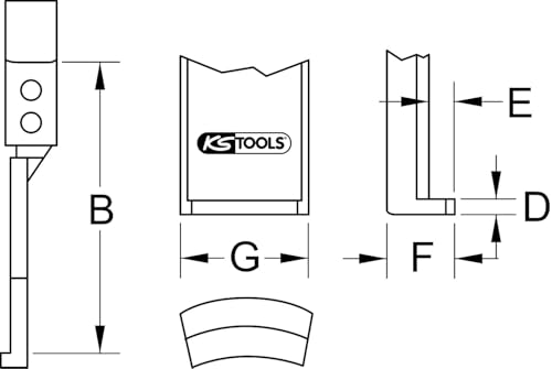 Griffes en acier pour démonter les roulements coincés KS Tools 120 mm - 3