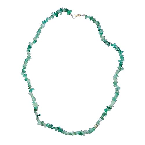Collier Aventurine verte de qualité artisanale, perles baroques 60cm