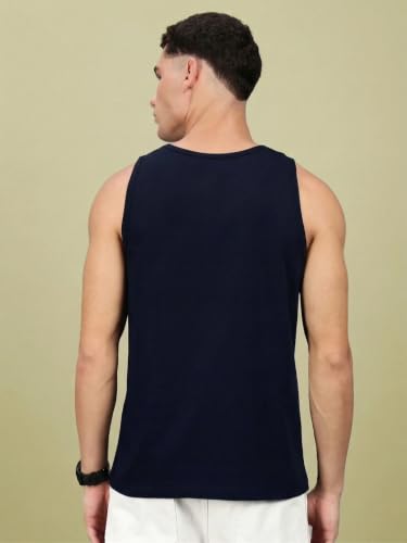 Image of Lux Nitro Men's Sleeveless Gym Tank Top Combed Cotton | Scoop Neck Athletic Vest | Ultra-Soft, Tag-Free, Urban Fitness Wear