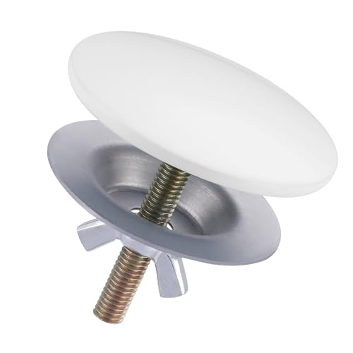 Aleasha Faucet Hole Cover – Brass Plate, Biscuit White