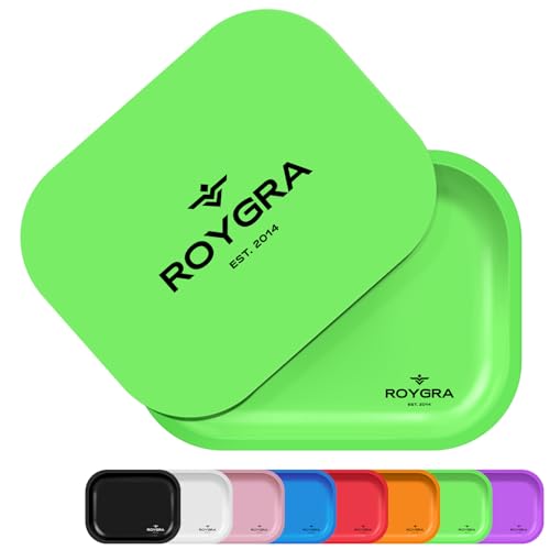 Image of roygra Rolling Tray with Magnetic Lid, Tabletop Display Storage Decor Tray