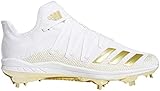 adidas Men's Afterburner 6 Gold Metal Baseball Cleats White/Gold Medium 10