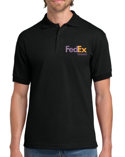 FedEx Men's Polo T Shirt Embroidered FedEx Ground Apparel