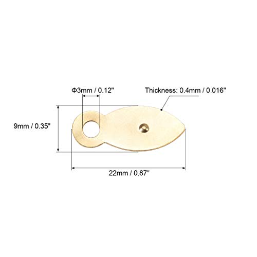 Image of uxcell Frame Turn Button, 7 /8 inch Metal Flat with Screws for Hanging Pictures, Photos, Drawings and Posters, 100 Pcs (Golden)