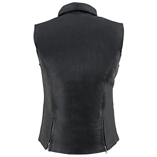 Image of Milwaukee Leather Premium Motorcycle Biker Rider Leather Vest for Women |LKL|ML|MLL|SH