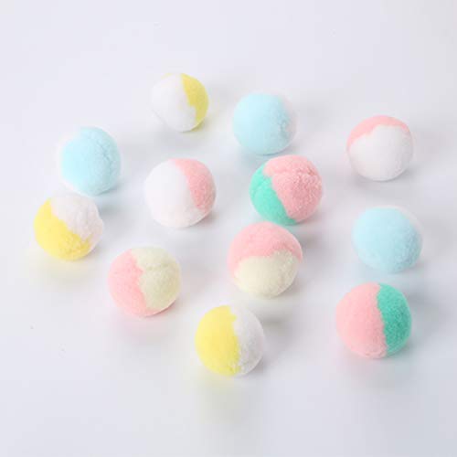 POPETPOP 15Pcs Bolas de Gato Gato Bolas de Pompom Gatinho Gato Bola de Pelúcia Perseguindo Gato de B