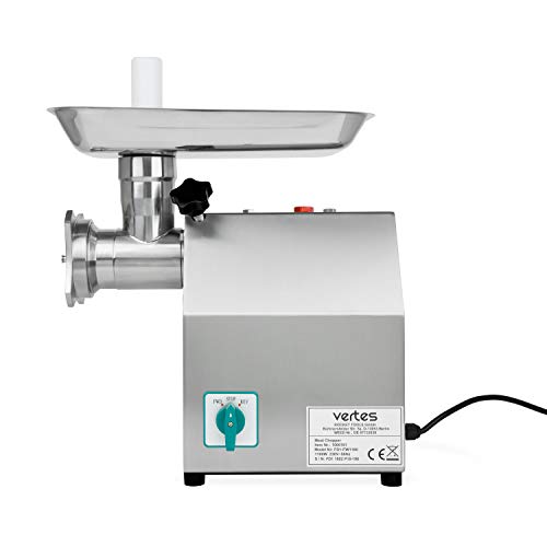 Professional Electric Meat Mincer & Sausage Maker (1100 Watt, 220 kg/Hour, High-Graded Steel, 2 Blades, 4 Perforated Discs)